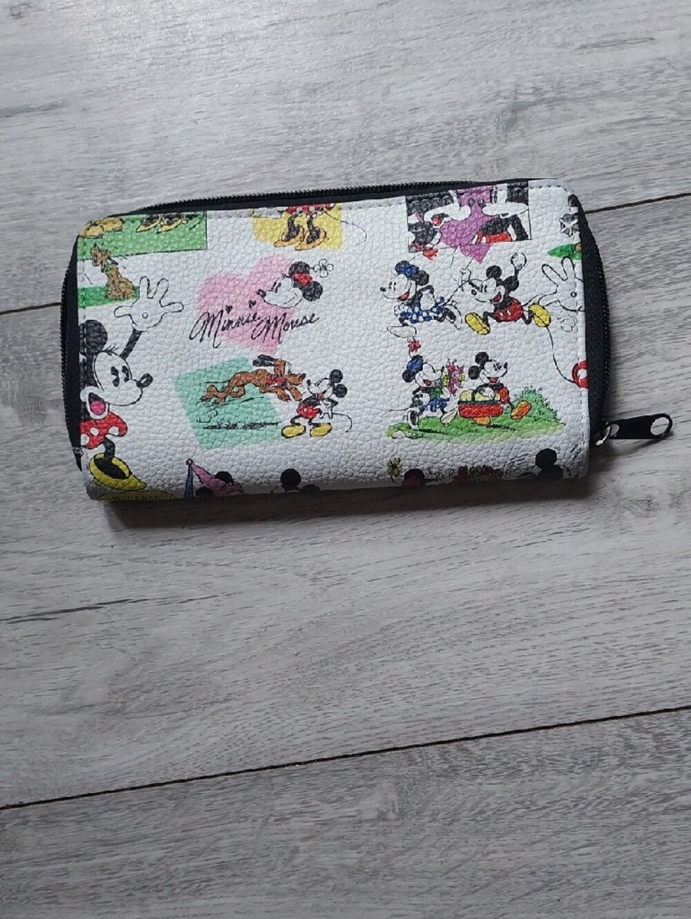 Disney Printed Satchel, Bag,Purse with Black Trim and Multicolor Characters - Picture 9 of 15